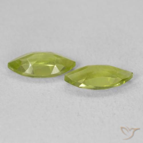Pedras preciosas de Peridoto Verde oliva natural de 1.13 ct, Marquesa, VS