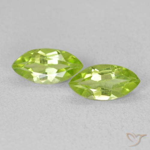 Pedras preciosas de Peridoto Verde claro natural de 1.08 ct, Marquesa, VS