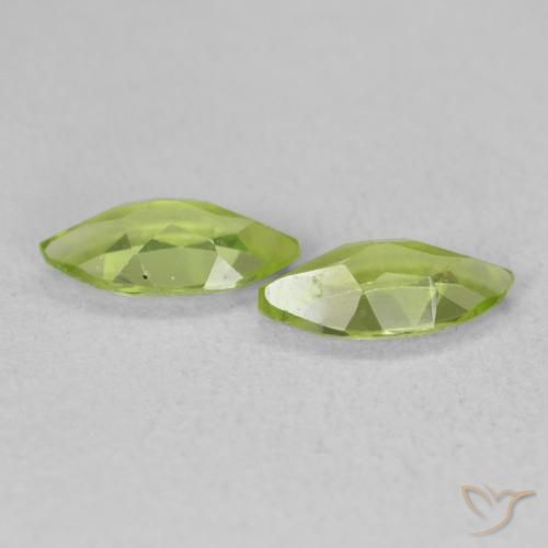 Pedras preciosas de Peridoto Verde claro natural de 1.08 ct, Marquesa, VS