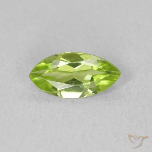 0.59ct Natural Verde claro Peridoto, Marquesa, VVS-VS