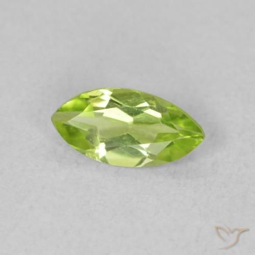 Peridoto Verde claro Natural 0.59ct, Marquesa, VVS-VS