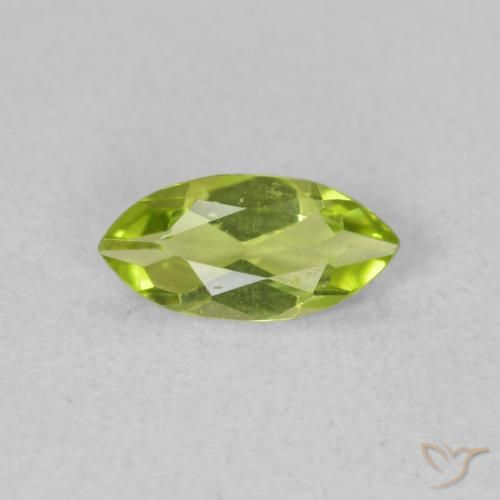 0.46ct Natural Verde médio Peridoto, Marquesa, VVS-VS
