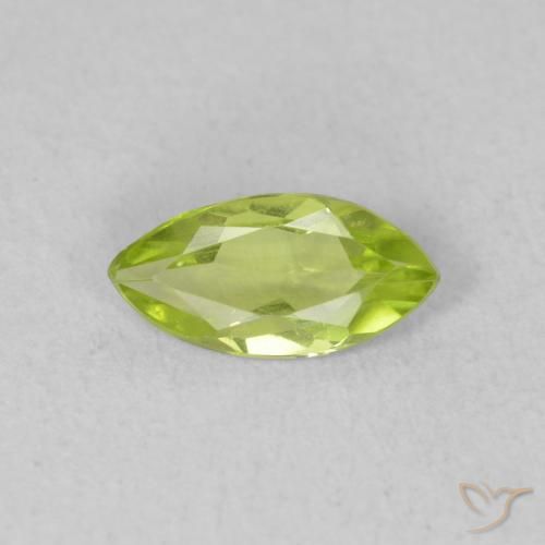 0.49ct Natural Verde médio Peridoto, Marquesa, VVS-VS