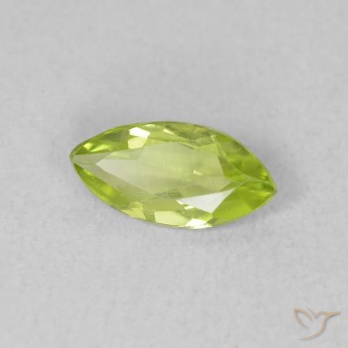 Peridoto Verde médio Natural 0.49ct, Marquesa, VVS-VS