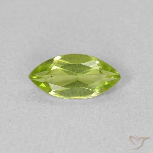 0.58ct Natural Verde médio Peridoto, Marquesa, VVS-VS