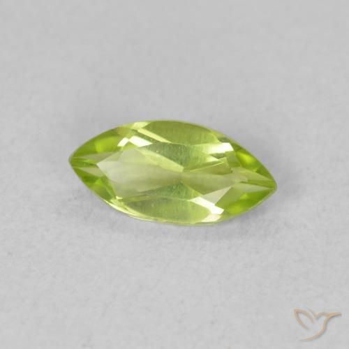 Peridoto Verde médio Natural 0.58ct, Marquesa, VVS-VS