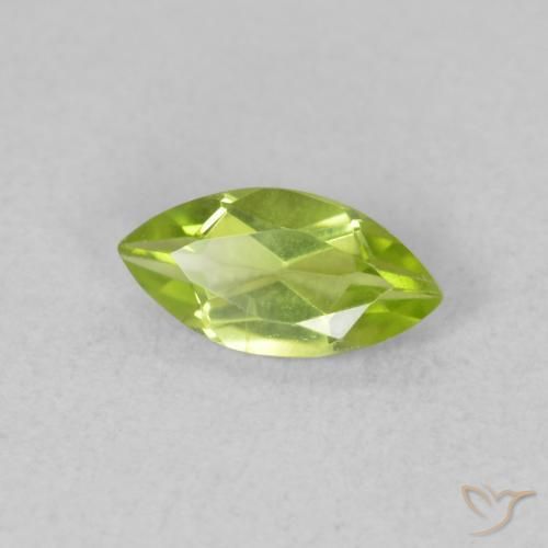 Peridoto Verde claro Natural 0.61ct, Marquesa, VVS-VS