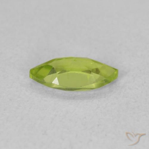 Peridoto Verde claro Natural 0.61ct, Marquesa, VVS-VS