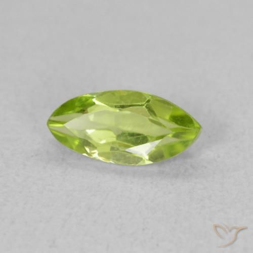 Peridoto Verde claro Natural 0.65ct, Marquesa, VVS-VS
