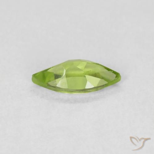 Peridoto verde vivo Natural 0.55ct, Marquesa, VS