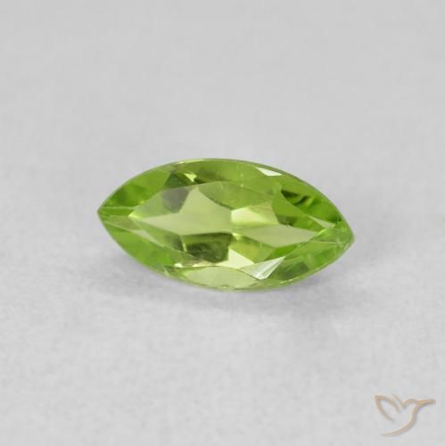 Peridoto verde vivo Natural 0.65ct, Marquesa, VS