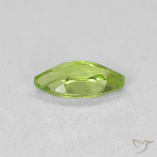 Peridoto verde vivo Natural 0.65ct, Marquesa, VS