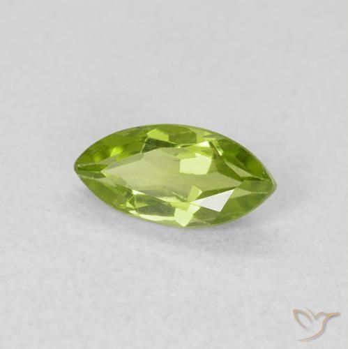 Peridoto Verde médio Natural 0.65ct, Marquesa, VS