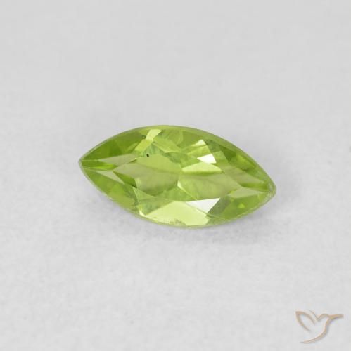 Peridoto Verde Vivo Claro Natural 0.55ct, Marquesa, VS