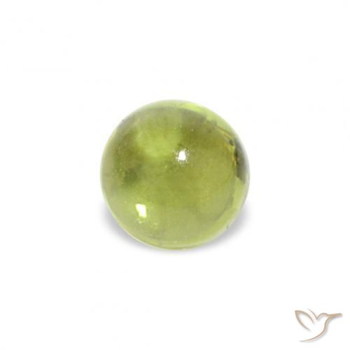 Peridoto Verde oliva Natural 0.38ct, Redondo, Transparente