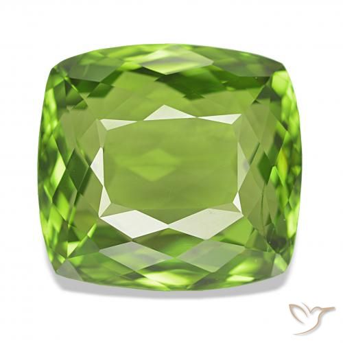 Peridoto Verde médio Natural 12.53ct, Almofada, VVS-VS