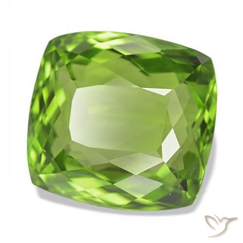Peridoto Verde médio Natural 12.53ct, Almofada, VVS-VS