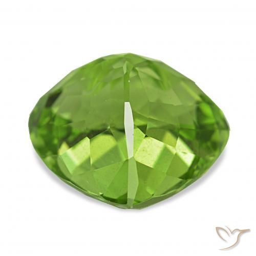 Peridoto verde vivo Natural 6.01ct, Coração, VVS-VS
