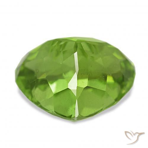 Peridoto Verde médio Natural 6.28ct, Coração, VVS-VS
