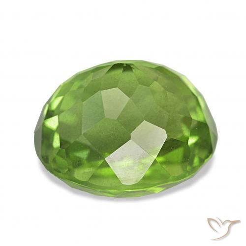 Peridoto verde vivo Natural 7.00ct, oval, VVS-VS