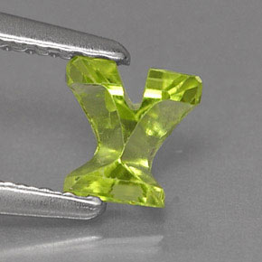 Peridoto verde natural 0,46ct, forma extravagante, VS