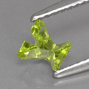 Peridoto verde natural 0,46ct, forma extravagante, VS