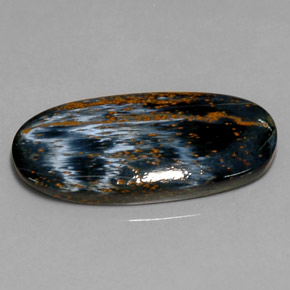 Pietersita multicolorido natural 18,06ct, corte oval, opaco