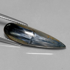 Pietersita multicolorido natural 6,91ct, formato de pêra, opaco