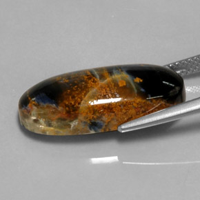 Pietersite Multicolorido Natural 10.81ct, Corte Oval, Opaco