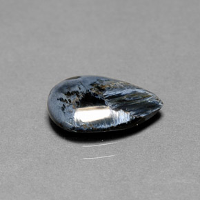 Pietersita multicolorido natural 2,16ct, formato de pêra, opaco