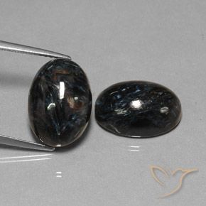 Pedras preciosas de Pietersite Preto natural de 13.21 ct, oval, Opaco