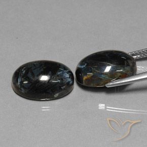 Pedras preciosas de Pietersite Preto natural de 12.68 ct, oval, Opaco