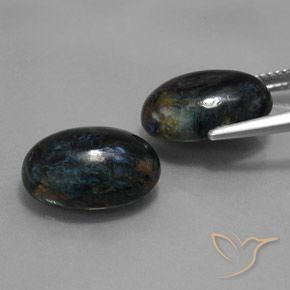 Pedras preciosas de Pietersite Preto natural de 11.78 ct, oval, Opaco