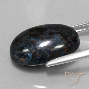 Pietersite Preto Natural 6.05ct, oval, Opaco