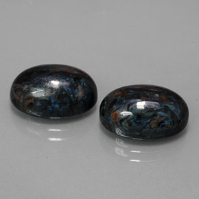 Pedras preciosas de pietersita multicolorido natural de 12,84 ct, corte oval, opaco