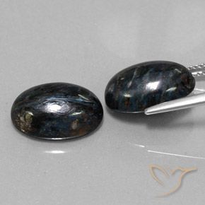 Pedras preciosas de Pietersite Preto natural de 12.08 ct, oval, Opaco