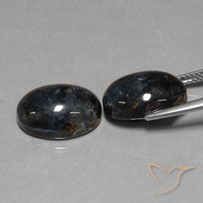 Pedras preciosas de Pietersite Preto natural de 12.68 ct, oval, Opaco