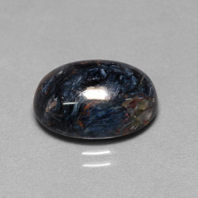 Pietersita multicolorido natural 6,00ct, corte oval, opaco