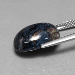 Pietersita multicolorido natural 6,00ct, corte oval, opaco