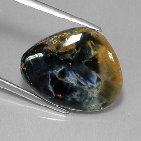 Pietersita multicolorido natural 13,40ct, forma extravagante, opaco