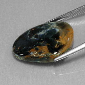 Pietersita multicolorido natural 13,40ct, forma extravagante, opaco