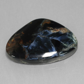 Pietersita preto natural 16,51ct, forma extravagante, opaco