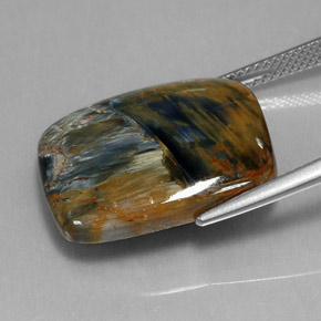 Pietersita multicolorido natural 18,44ct, almofada cortada, opaco