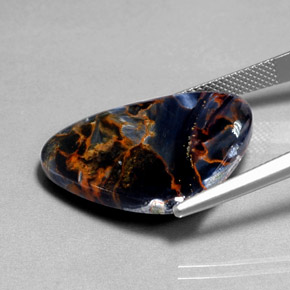 Pietersita multicolorido natural 20,08ct, forma extravagante, opaco