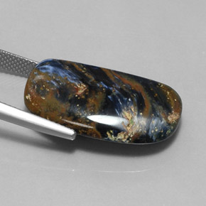 Pietersita multicolorido natural 17,00ct, forma extravagante, opaco