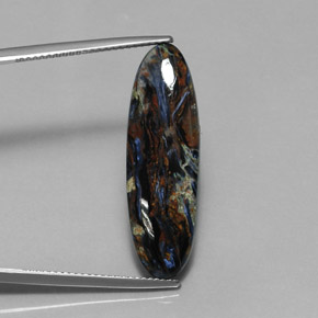 Pietersite Multicolorido Natural 10.84ct, Corte Oval, Opaco
