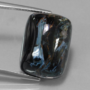 Pietersita multicolorido natural 14,81ct, almofada cortada, opaco