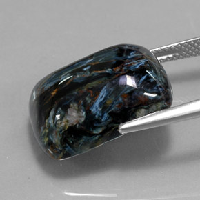 Pietersita multicolorido natural 14,81ct, almofada cortada, opaco