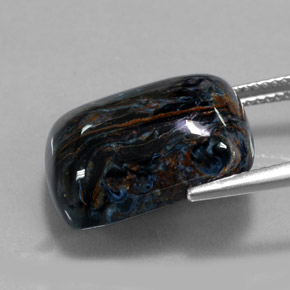 Pietersita multicolorido natural 15,20ct, almofada cortada, opaco