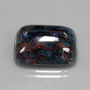 Pietersita multicolorido natural 14,74ct, almofada cortada, opaco